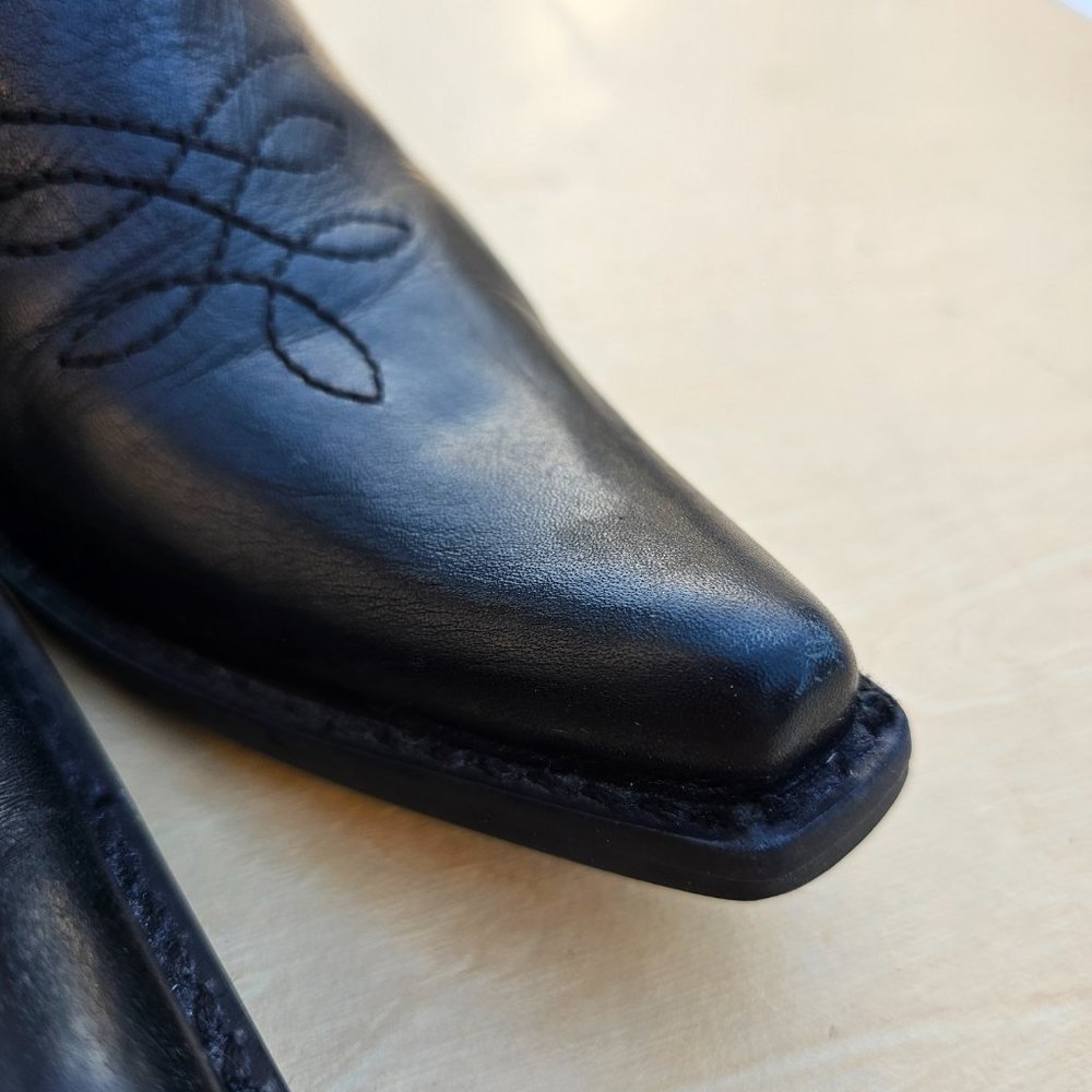 Penny Loves Kenny Calf Leather Womens Western Cowbow Black Boots, Preowned, 7.5M - Picture 7 of 13